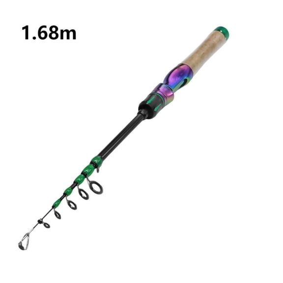 Mosiee Collapsible Telescopic Fishing Rod 6 Section Carbon Ultra Light 168cm 210cm 1.68M