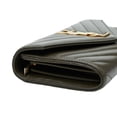 thumbnail image 5 of Pre-Owned Saint Laurent Cassandra V-Stitch Long Wallet 372264 Khaki Leather Women's SAINT..., 5 of 9