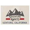 Ventura California Souvenir 2x3 Inch Fridge Magnet Adventure Awaits Design