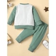 thumbnail image 3 of Seyurigaoka Baby Girls Boy Gamr Day Clothes Outfit Letter Print Long Sleeve Pullover Tops + Stretch Casual Pants Set, 3 of 8
