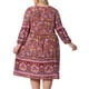 thumbnail image 3 of Vestido de verano de talla grande Agnes Orinda para mujeres, casual, bohemio, floral, con cuello en V, manga 3/4, midi, corto, vestido de playa 4X amarillo rosa, 3 of 6