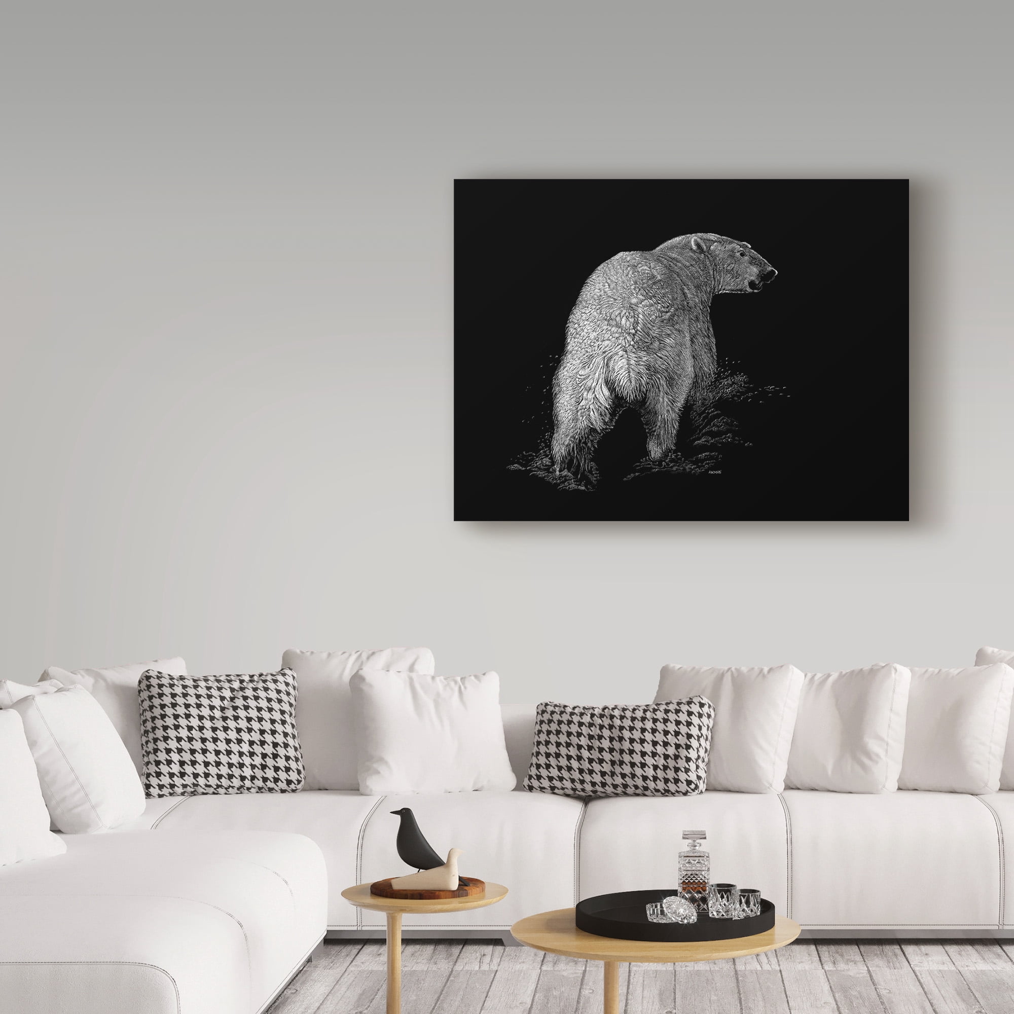 Trademark Fine Art 'Polar Bear Portrait' Canvas Art by Geraldine Aikman