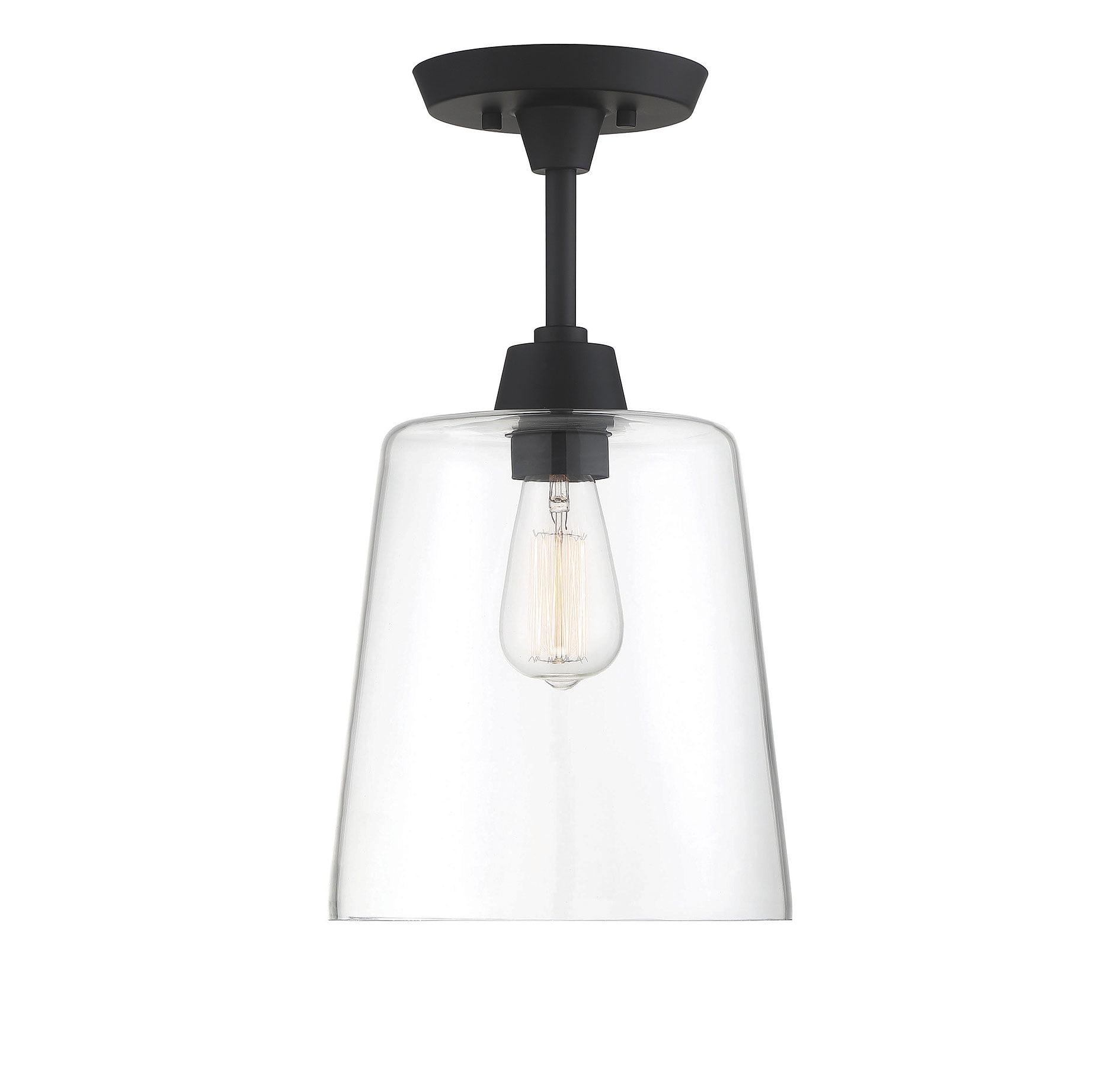 Trade Winds Lighting 1-Light Ceiling Light In Matte Black