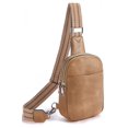thumbnail image 1 of Bolsa tipo riñonera Telena de cuero vegano para mujer, color marrón, 1 of 7
