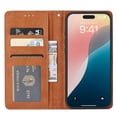 thumbnail image 2 of For iPhone 17 Pro Cell Phone Case Magnetic Closing PU Leather Stand Cover - Wine Red, 2 of 5
