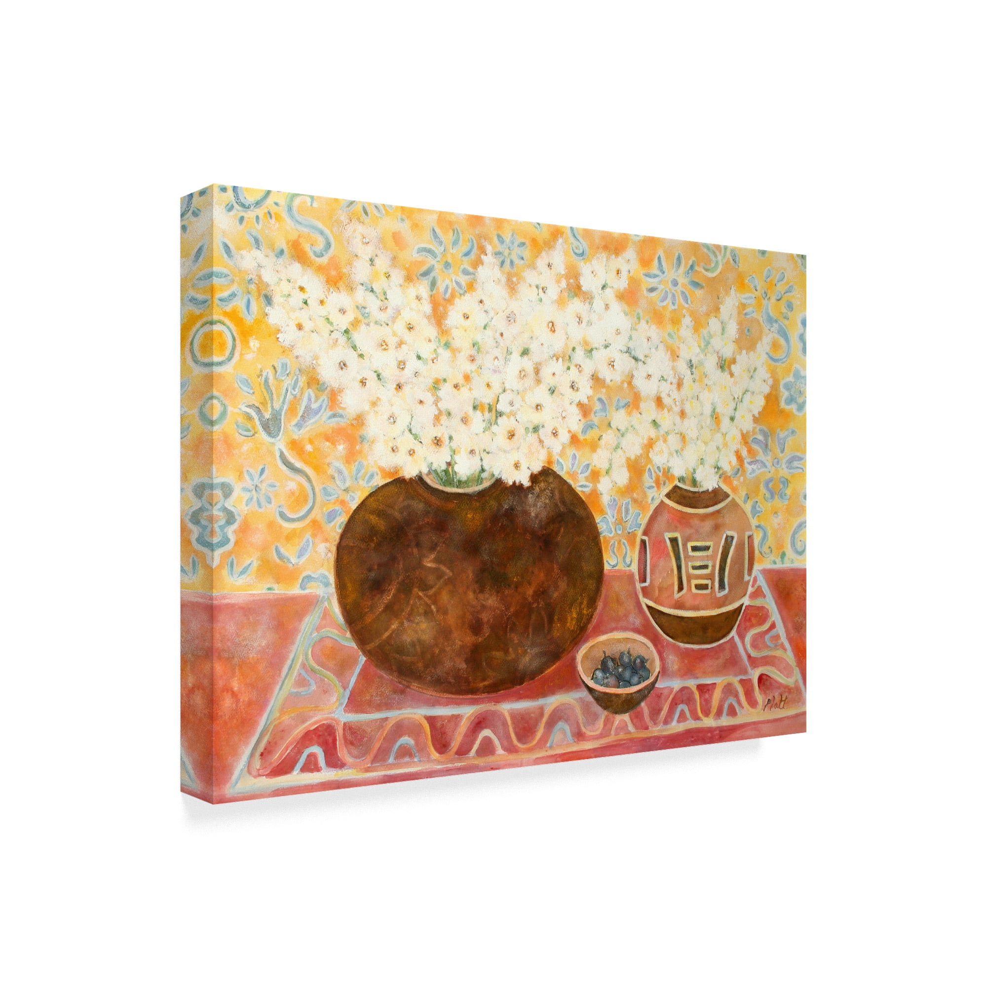 Trademark Fine Art 'Chinese Pots And Stocks' Canvas Art by Lorraine Platt