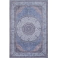 thumbnail image 3 of GLN Rugs Saphirya Indoor, Machine Washable Area Rug 5'x7' Turkish Navy/Off White, 3 of 8
