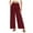 Red, variant on MAIHAN Wide Leg Linen Pants Women Summer Loose Beach Cotton Linen Pant Vacation Lightweight Straight Leg Trouser with Pocket(Navy,L)