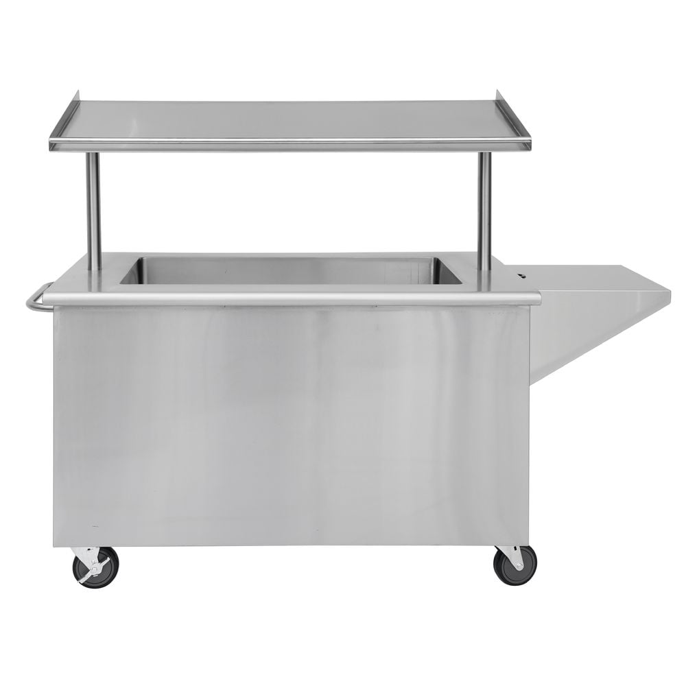 HUBERTMobile Breakfast Cart With Stainless Steel with Ice Bin