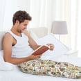 thumbnail image 5 of Logiee books Print Pajama Pants for Men,Men’s Pajama Bottoms,Mens PJ Pants with Pockets & Button Fly-Small, 5 of 6