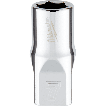 UPC: 0045242565436 | Milwaukee-45-34-9033 1/4 in. Drive 7mm Metric 6-Point Socket