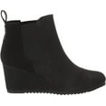 thumbnail image 6 of Toms Bailey Black Nubuck Fashion Pull On Rounded Toe Wedge Casual Ankle Boots (Black, 9.5), 6 of 6