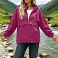 thumbnail image 6 of Trikvn Anorak Jacket Women Hooded Removable Half Zip Lightweight Pullover Windbreaker with Pockets Long Sleeve Loose Outdoor Rain Coat for Hiking, 6 of 9
