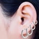 thumbnail image 5 of 8 piezas de pendientes de aro con circonita cúbica, estilo minimalista, para cartílago, pequeños, para piercing de hélice., 5 of 9