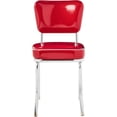 thumbnail image 2 of Diner Chair - Vinyl Seat, Chrome Frame - Fully Assembled Bistro Kitchen Chair, 2 of 6