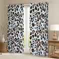 thumbnail image 2 of Feelyou Blue Cheetah Print Blackout Curtains Set of 2 (52x84 Each), Leopard Fashion Window Curtains, Modern Geometric Curtains and Drapes, Living Room Curtains Decor, 2 of 6