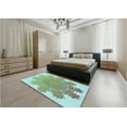 thumbnail image 5 of Ahgly Company Machine Washable Indoor Rectangle Transitional Green Area Rugs, 7' x 10', 5 of 7
