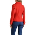 thumbnail image 3 of Abrigo de doble botonadura con solapa de pico para mujer INSPIRE CHIC, invierno, lana, XS, rojo, 3 of 6