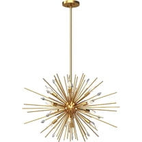 Volume Lighting Alice 12-Light Indoor Antique Gold Down Rod Chandelier - 29.5"x18"