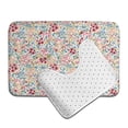 thumbnail image 6 of Honeii Trendy Floral Design Pattern Bathroom Anti-Skid Pad Bathroom Mat Vintage Seamless Pattern Not-Slip Toilet Rug Set, 6 of 6