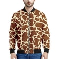 thumbnail image 5 of Chaqueta bomber con estampado 3D de vaca colorida para hombre y mujer, sudadera de primavera y otoño, chaquetas de calle de manga larga con cremallera, 5 of 5