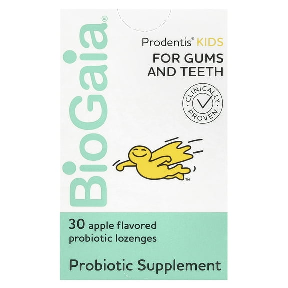 BioGaia Oral Health Probiotic for Kids | For Healthy Gums & Teeth | Common Dental Problem Defense | Apple