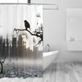 thumbnail image 3 of XMXY Bird City Long Shower Curtains, Waterproof Weighted Thick Bathroom Curtain with 12 Plastic Hook, 72x72 Inch, 3 of 8