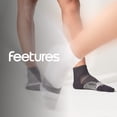 thumbnail image 4 of Feetures Elite Light Cushion Quarter Solid - Sport Sock with Targeted Compression - New Black, S (1 Pair), 4 of 8