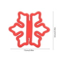 thumbnail image 2 of Diceymbol Christmas Snowflake Cookie Cutter 1 Pc Red Baking Mold for Holiday Cookies Fondant Pastry Dough 3 Inch, 2 of 7