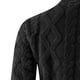 thumbnail image 4 of pstuiky camisa de manga larga para hombre, Blusa informal de tweed de color liso para hombre, cuello alto, cremallera, hilo grueso, manga larga, cuello alto Tops de hombre m, 4 of 7