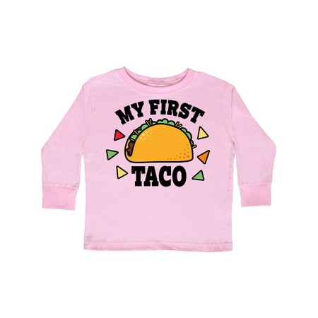 

Inktastic My First Taco Cinco De Mayo Gift Toddler Boy or Toddler Girl Long Sleeve T-Shirt