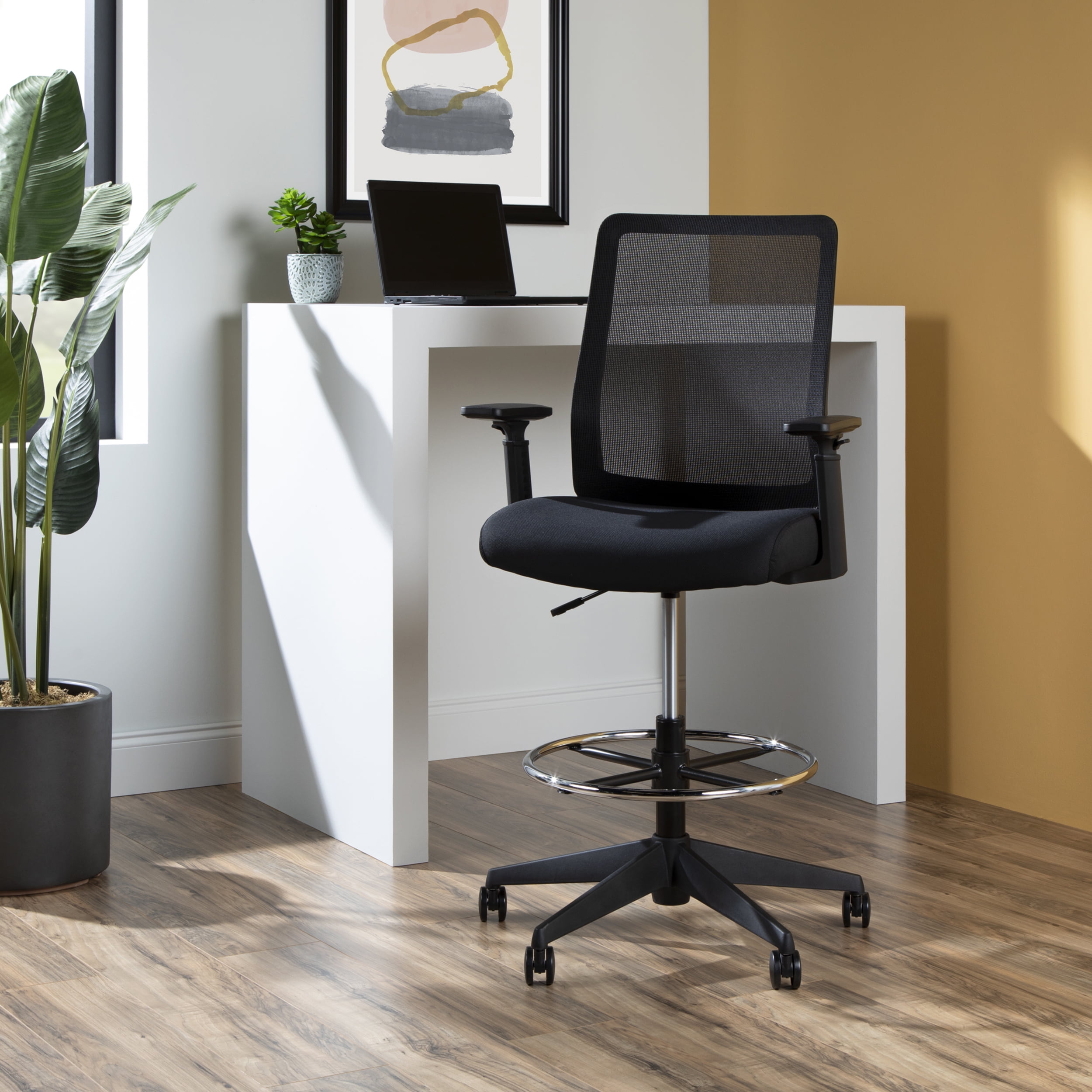 HON Basyx Biometryx Commercial-Grade Mesh Back Stool, Office Chair, in Black (BSX157VA10T)