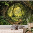 thumbnail image 7 of Forest Tapestry Green Landscape Wall Tapestry, Nature Tapestries for Bedroom Ceiling Tapestries Wall Hanging for Bedroom Living Room Wall Decor Forest 40"x60", 7 of 7