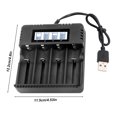 thumbnail image 3 of Cargador de batería inteligente Bsvklp con 4 ranuras pantalla LCD USB para batería AA AAA 26500, 3 of 9