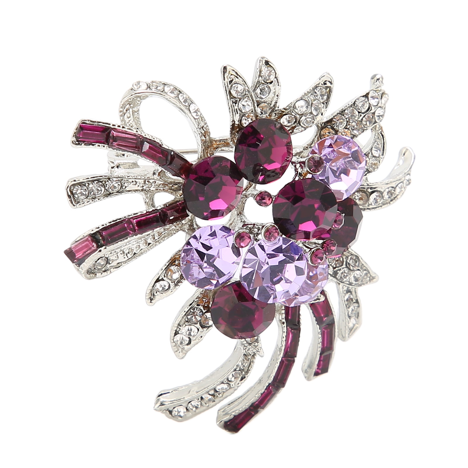 Faux Crystal Brooches Pin, High Gloss Brooches Stainless Steel Alloy