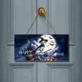 thumbnail image 2 of Happy Halloween Dalmatian Witch Pumpkins Bats Landscape Wood Sign Dog Lover Hanging Wall Home Decor - 13012, 2 of 5