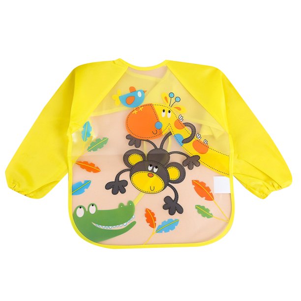 TureClos Lovely Baby Bibs Infant Long Sleeve Waterproof Baby Feeding