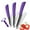 Purple, variant on Black Sharp Ceramic Knives 5-inch Utility Knife 4-inch and 3-inch Fruit Paring Knife,Kitchen Knife for Cutting Boneless Meats, Sashimi, Fruits and Vegetables