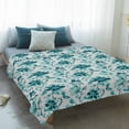 thumbnail image 4 of Aqua Flower Blanket Soft Cozy Warm Throw Blanket for Couch, Plush Fuzzy Flannel Fleece Blankets for Sofa, Country Watercolor Floral Vintage Plant Bed Blankets Lightweight Gifts for Women, 50"x60", 4 of 9