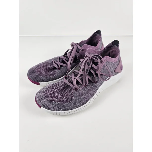 Nike Women's 10 Free TR Flyknit 3 Purple White Running Shoes Sneakers CLEAN