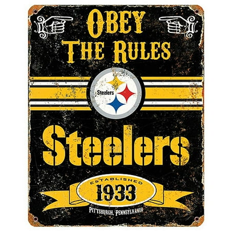 Party Animal NFL Pittsburgh Steelers Vintage Sign