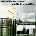 thumbnail image 4 of Waleaf 4x4x4 Outside Dog Kennel with Roof for Large Dogs,Heavy Duty Welded Wire Steel Dog Playpen Fence with Secure Lock, Pet Pen with UV-Resistant Waterproof Cover (45.4''L x 50.4''W x 56.6''H), 4 of 7
