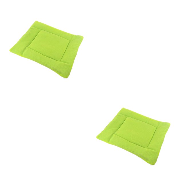 Methold Alfombrilla lavable para mascotas, perrera, tela para las cuatro estaciones, manta para perros, cojín interior, almohadilla para aire verde L 2Conjunto