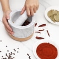 thumbnail image 7 of Tzou Marble Mortar and Pestle Set, Stone Grinder Bowl with Wood Base for Grinding Herbs Spices, 7 of 7