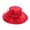 Red, variant on Sun Hat Floral Design Sparkling Buckle Curved Brim UPF 50+ Wide Brim Beach Hat For Travel Wedding Garden Party Hats for Natural Hair Women