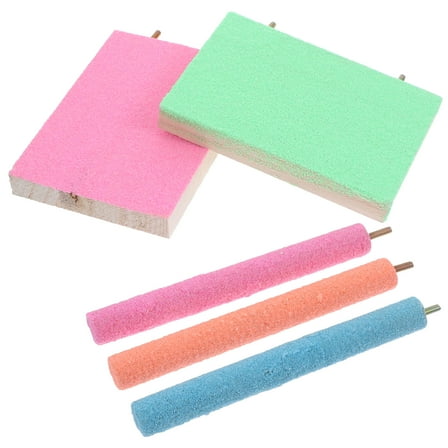 ifundom Bird Cage Perch Stick Wood Assorted Colors Parrot Cage Accessory for Small to Large Birds 1 Set