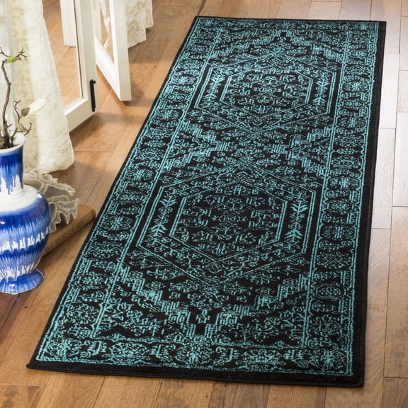 Safavieh Adirondack Xavier Oriental Runner Rug, Black/Teal, 2'6" x 10'