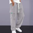 thumbnail image 2 of Pantalones cargo de pana para hombre - Pantalones utilitarios urbanos - Poliéster, múltiples bolsillos, tallas S-XXL, 2 of 6
