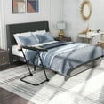 thumbnail image 1 of Homy Casa Queen Platform Bed with Soft Upholstered Headboard and Tray Table Set, 1 of 12