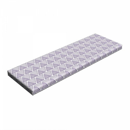 

Geometric Bench Pad Continuous Abstract Pattern of Pastel Tone Diagonal Stripped Triangles HR Foam Cushion with Decorative Fabric Cover 45 x 15 x 2 Violet Mauve by Ambesonne